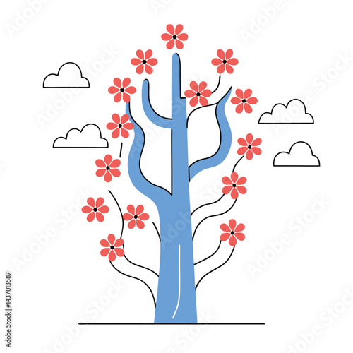 Desert Trees and Cactus Icons saguaro technically a cactus, quiver, dragon, date palm, tamarisk, desert ironwood, palo verde, joshua, acacia