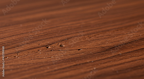 Macro Shot of Brown Wooden Surface with Detailed Grain Texture