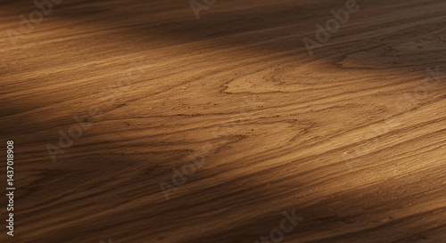 Warm Wood Grain Background Texture with Sunlight for Product Presentation