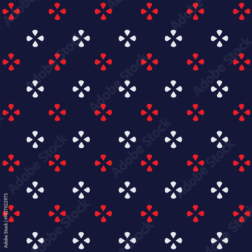Geometric Floral Motif Seamless Pattern for Textile Print on Fabric, miniature shirt print motif