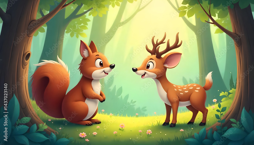 Fototapeta premium illustration of a fairy tale, collection of fairy tale covers for children