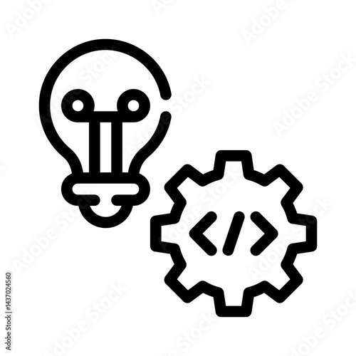 Cuadro en lienzo IDE line icon