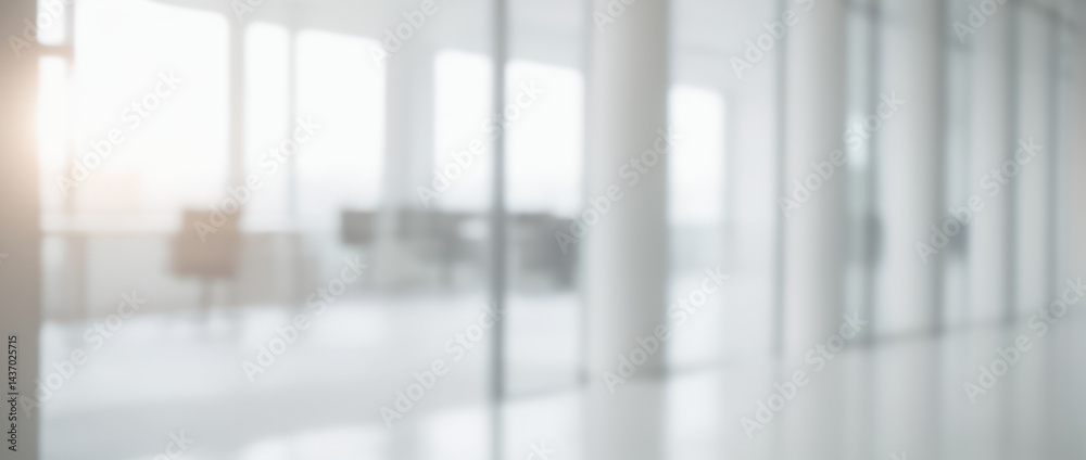 Blurred office interior with glass walls and light shining through the windows. Blurred office interior with glass walls and light shining through the windows.