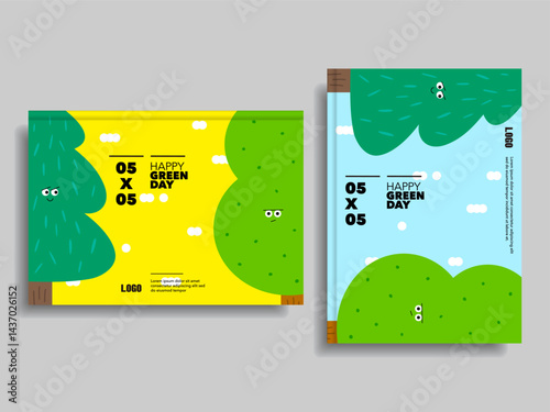 자연을 담은 친환경 편집 디자인 표지 - Eco-Friendly Cover Editorial Design Template