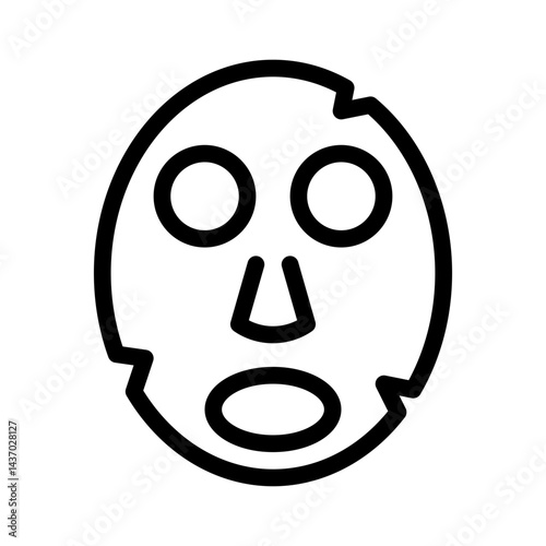 face mask line icon