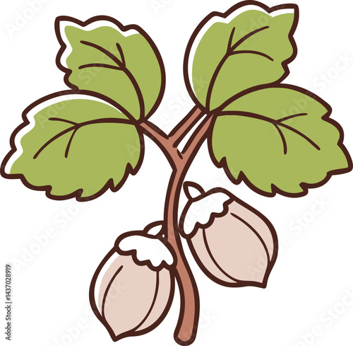 Fruit and Flowering Trees Collection olive, avocado, cherry, plum, pear, hazelnut, cashew, almond, magnolia, dogwood Illustration