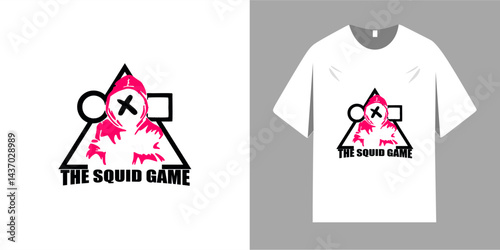 Squid game t-shirt design ready to print. Urban grunge street typography and graphics. Vector illustration design for slogan t-shirt, tee, fashion graphics, prints, t-shirts and hoodies