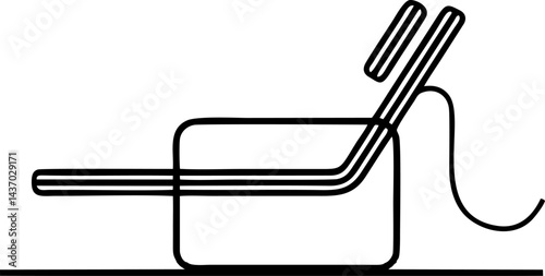 Geometric lines forming a chaise lounge