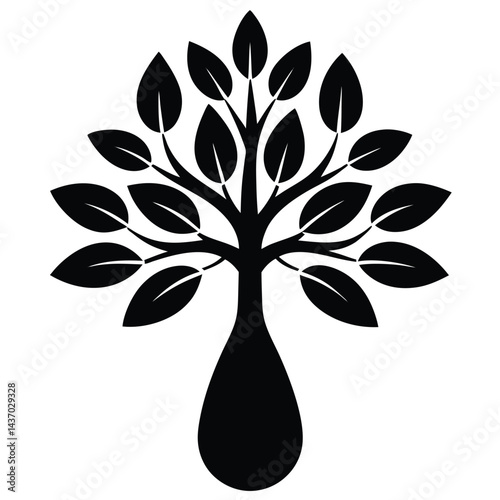 Fruit and Flowering Trees Collection olive, avocado, cherry, plum, pear, hazelnut, cashew, almond, magnolia, dogwood Illustration
