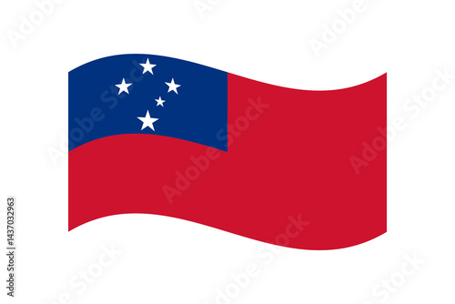 Free Download Flag of Samoa. Samoa wave flag digital vector illustration. Fluttering flag. - GFXLoad