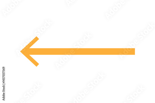 Blue horizontal straight arrow. Thin long arrow vector icon. Right thin line, blue cursor, horizontal arrow long