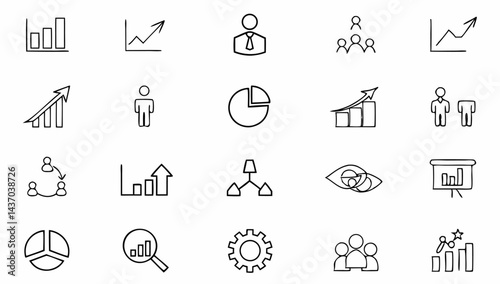 big set of business growth related filled line ico (1).eps