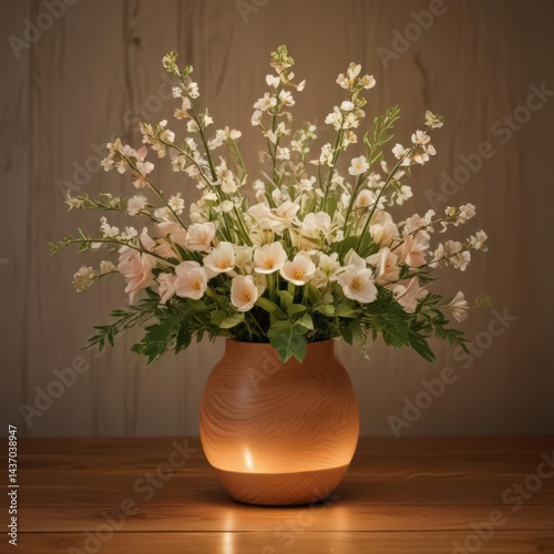 Wallpaper Mural vase with flowers, flowers in a vase, bouquet of flowers Torontodigital.ca