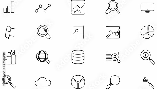 big set of data analysis line icons  graph  search (1).eps