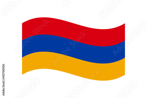 Flag of Armenia. Armenia wavy flag digital vector illustration. Fluttering flag.