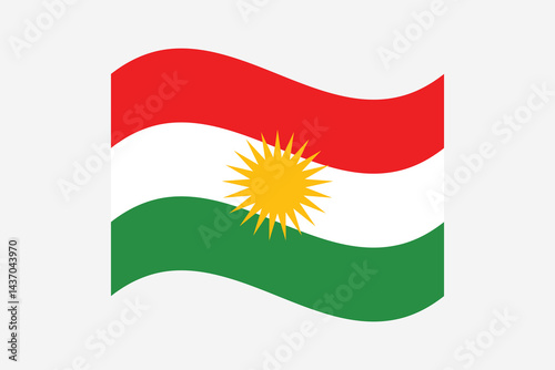 Foto Flag of Iraqi Kurdistan