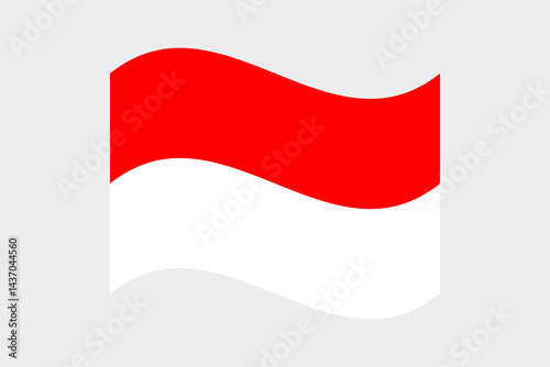 Free Download Flag of Indonesia. Indonesia wavy flag digital vector illustration. Fluttering flag. - GFXLoad