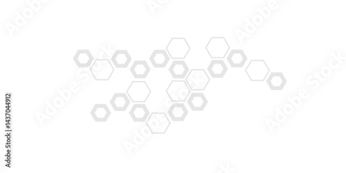 Abstract white and grey hexagon technology geometric pattern concept white background. Use for template, wallpaper, website vector illustration.	
