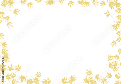 Wallpaper Mural Gold Leaf Frame Border On Black Background Elegant Transparent Decorative Pattern Torontodigital.ca