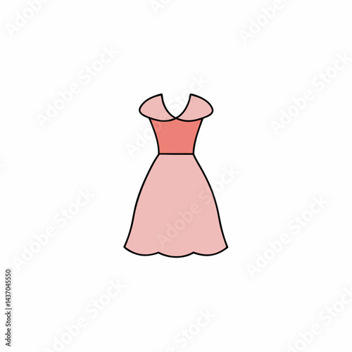 red dress isolated on white