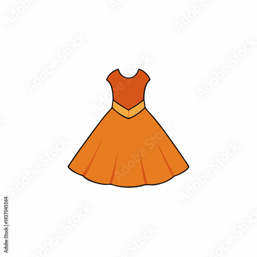 red dress isolated on white