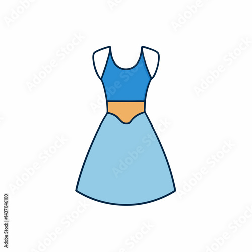 vector illustration of a dress