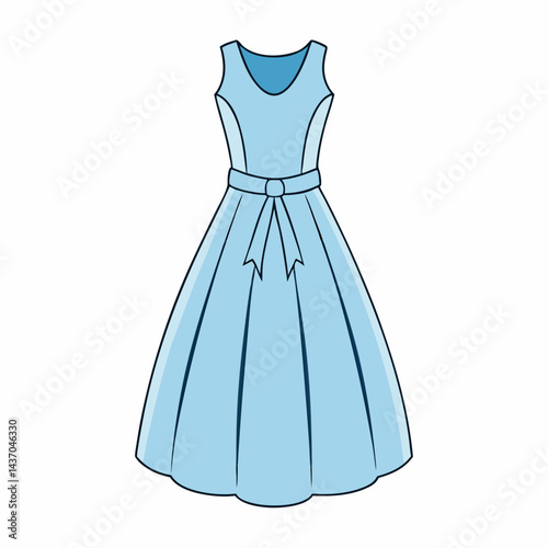 wedding dress on white background