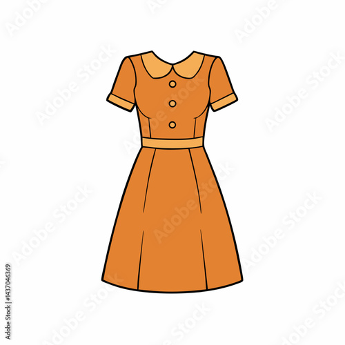 vector illustration of a fashion dress