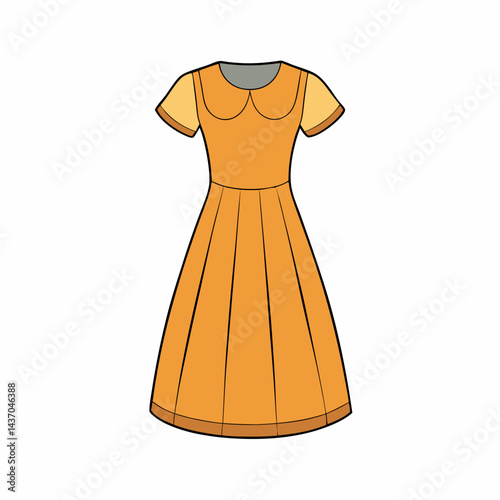 vector illustration of a dress