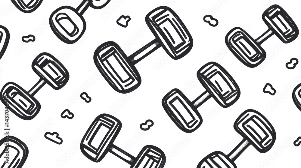 Dumbbell pattern, fitness, gym, workout, background, seamless, exercise, healthy lifestyle, design, textile Dumbbell pattern, fitness, gym, workout, background, seamless, exercise, healthy lifestyle, design, textile