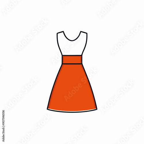 red dress on a white
