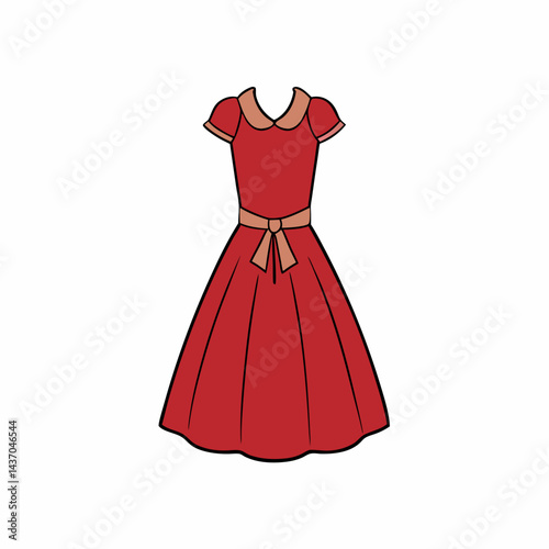 red dress on white