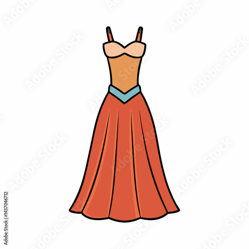 woman in a red dress