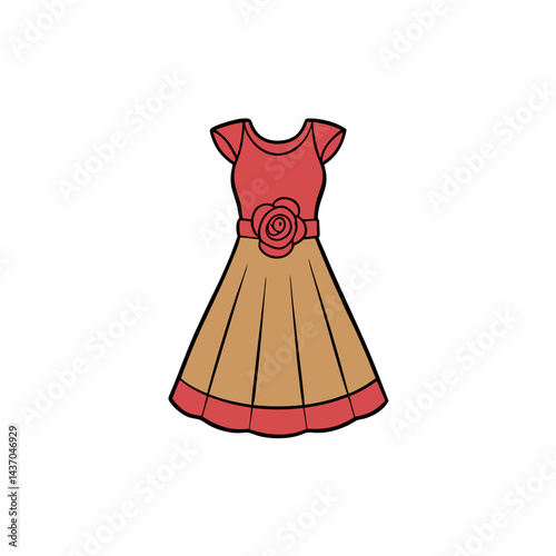vector illustration of a dress