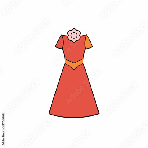 girl in a red dress