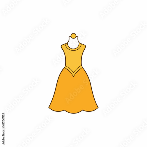 fashion dress isolated on white