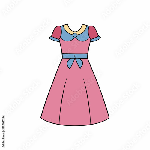 pink dress on a white