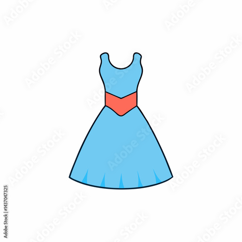 vector illustration of a dress