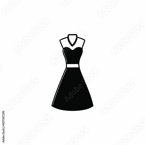 black dress on white