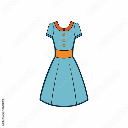vector illustration of a fashion dress