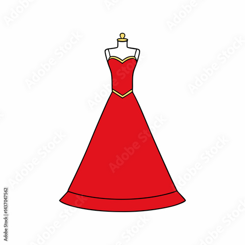 red dress on a mannequin
