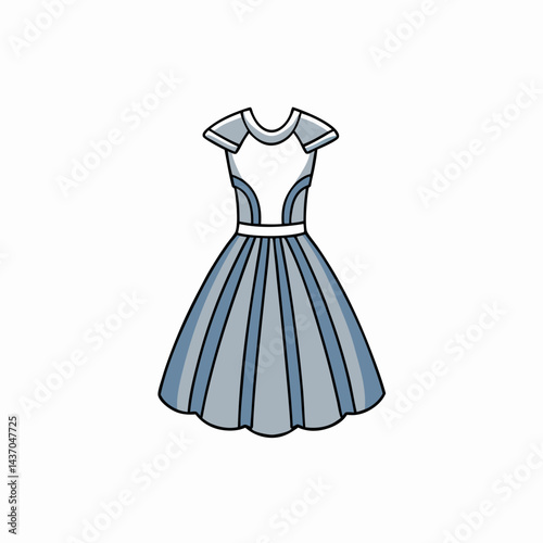 elegant dress isolated on white