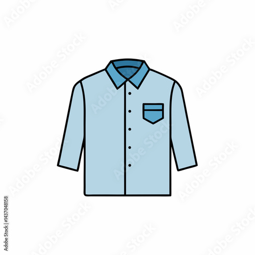 white shirt isolated on white