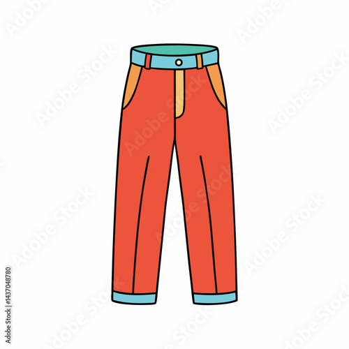 vector illustration of female pants