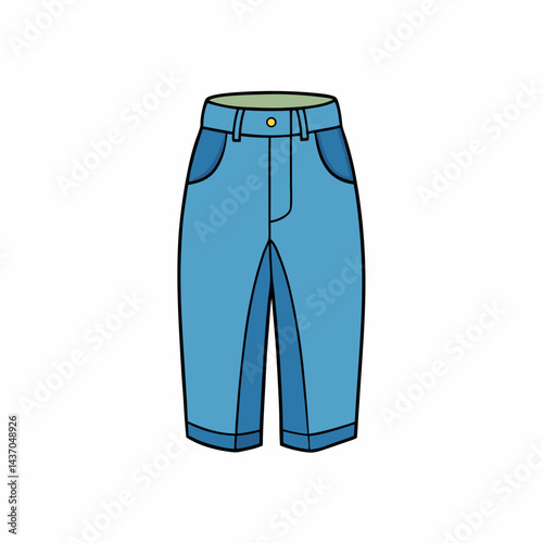 blue jeans isolated on white background