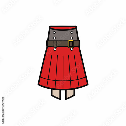 red and white dress