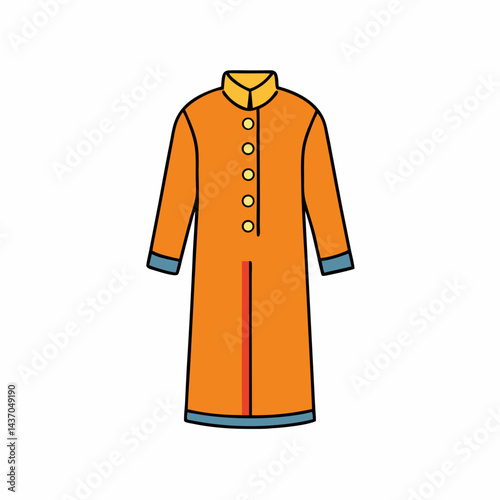 vector illustration of coat