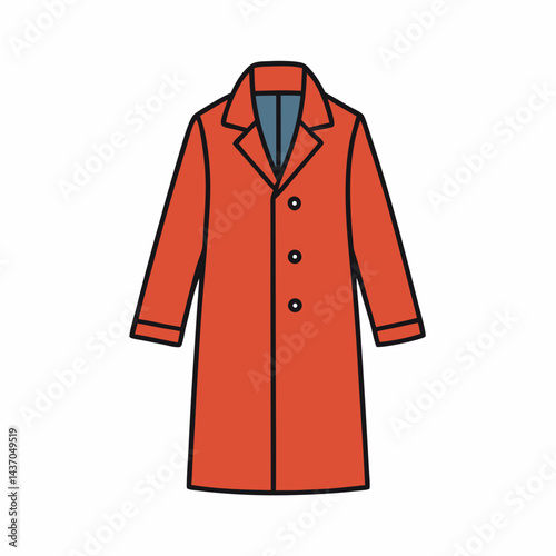 red jacket isolated on white background