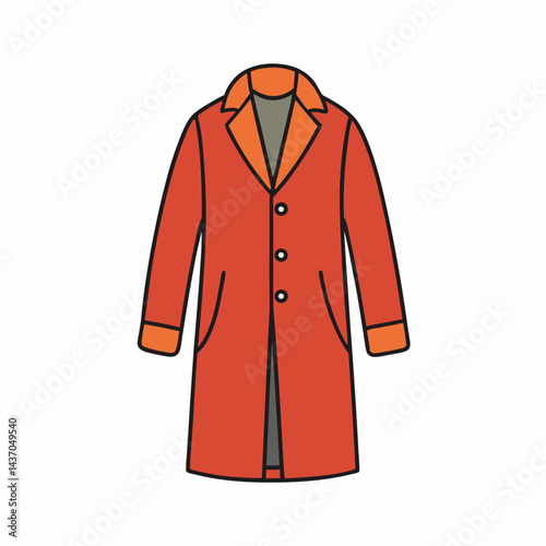 red jacket isolated on white