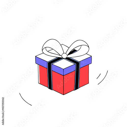 Gift box isolated on white background

